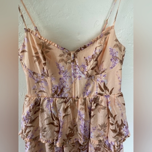 House of Harlow 1960✨️Corset Tiered Floral Midi Dress - Picture 3 of 8